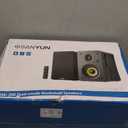 Sanyun SW206 4” HiFi Bookshelf Speakers with Studio Mode, 80W Active, Bluetooth 5.4/Optical/Coaxial/TRS/Aux/24bit DAC USB, for Turntable TV PC Desktop, MDF Cabinet, Remote Control, White