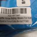 2 x Kids Horse Riding Gloves Children Equestrian Kids Gloves Child Horseback Bike Gardening Boys & Girls Mittens Pony Youth Outdoor Mitts (Age 6-8 Years, Blue)