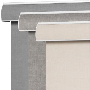 SEEYE Blackout Roller Shades for Windows, Cordless, Roller Blinds, Linen Fabric Window Blinds, Thermal Insulated Fabric UV Protection, Room Darkening Shades for Home,Office (Line Beige, 55" W x 72" H)
