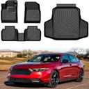 Mixsuper Accord Floor mats-Floor Mat & Cargo Liner for Honda Accord 2023-2026 Gasoline & Hybrid,All Weather TPE Rubber Floor Liners Protection for Accord Accessories,Full Set Anti-Slip Car Mats,Black