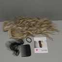 REECHO Clip-in Hair Extensions, 4PCS 14" Short Wavy Hairpieces - Invisible Lace Weft, Natural Soft Ash Blonde with Highlights
