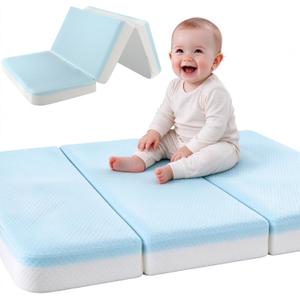 3'' Standard Crib Mattress for Baby, Travel Trifold Mattress