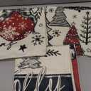 ONFAON Christmas Decorations - Merry Christmas Trees Red Throw Pillow Covers 18x18 Set of 3,Winter Holiday Decor Throw Cushion Case for Home Couch