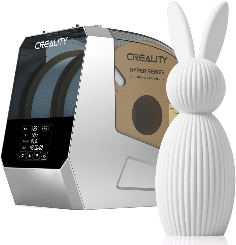 Creality Filament Dryer 2 Spools, Space Pi Filament Dryer Plus, 3D Printer Filament Dry Box with 360° Fast Heating Filament Storage LCD Screen One-Key Setting for PLA PETG ABS Nylon