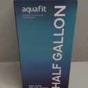 AQUAFIT 128 oz Water Bottle with Time Marker - Straw & Chug Lid - BPA Free 1 Gallon Gym Water Bottle with Handle - Big Gallon Jug (Clarity, 128 Ounces)