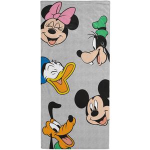Disney Mickey Mouse & Friends Kids Bath Pool Beach Towel - Super Soft & Absorbent 100% Cotton Towel, Measures 28 x 58 Features, Minnie Mouse, Donald Duck, Goffy & Pluto