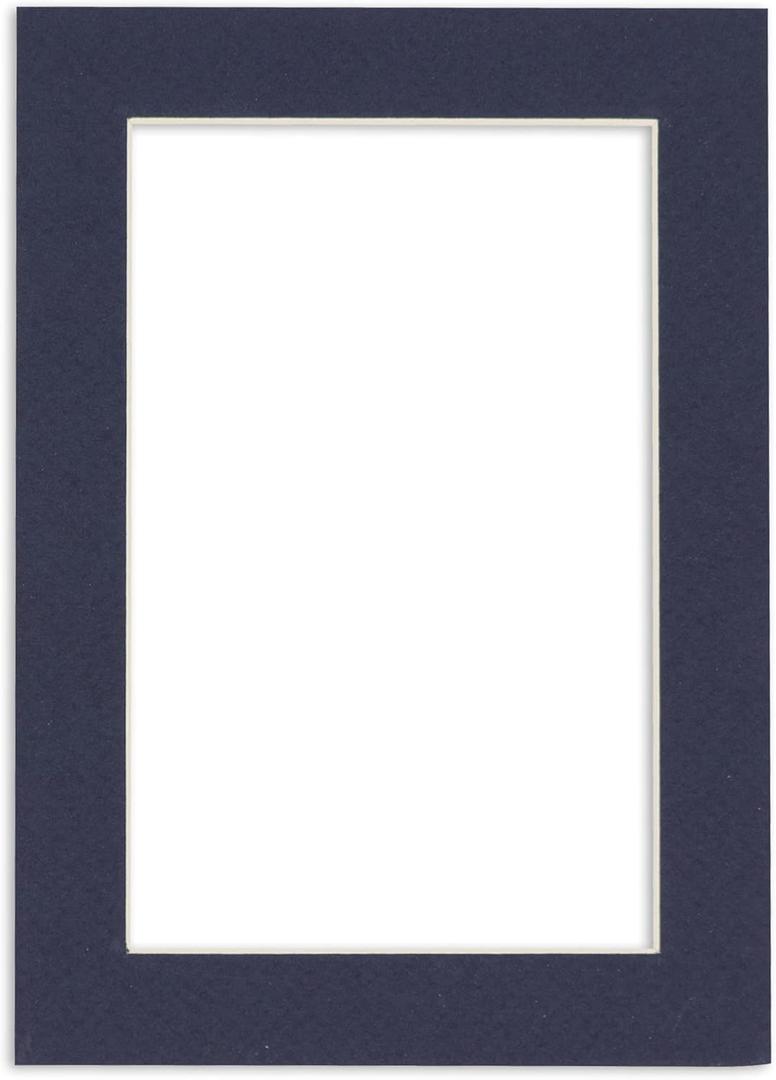 Poster Palooza 11x14 Mat for 8x10 Photo - Precut Navy Picture Matboard for Frames Measuring 11 x 14 Inches - Bevel Cut Matte to Display Art Measuring 8 x 10 Inches - Acid Free ONE MAT