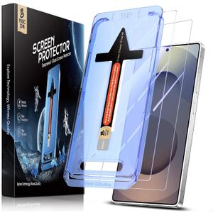 MAGIC JOHN 2 Pack for Samsung Galaxy S25 Ultra Tempered Glass Screen Protector, Bubble Free, Easy Installation, Auto Dust-Elimination