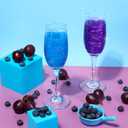 Cotton Candy Glitter Drink Bombs, 4 pc Purple Glitter Grape Flavor & Blue Glitter Blueberry Flavor, Edible Glitter for Drinks Cocktails Sparkling Beverages, Birthday Party Decoration Wedding Supplies (EXP 12/11/26)