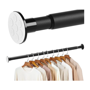 No Drilling Closet Rod, 27.5-63 Inches Hanging Closet Rod for Clothes, Closet Bar & Pole Heavy-duty, Closet Rods for Hanging Clothes For Closet