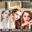 FENNIO Vanity Mirror with Lights 19"x22" - LED Lighted Makeup Mirror,Large Makeup Mirror with Lights,Touch Screen with 3-Color Lighting,Led Mirror Makeup,Dimmable, for Vanity Desk Tabletop, Bedroom