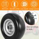 RUTU 11x4.00-5 Flat Free Tire and Wheel Assembly with 3/4" Precision bearings or 5/8" & 1/2",Replacement Tires 3.4"-4"-4.5"-5" Centered Hub,for Zero-Turn Lawn Mowers