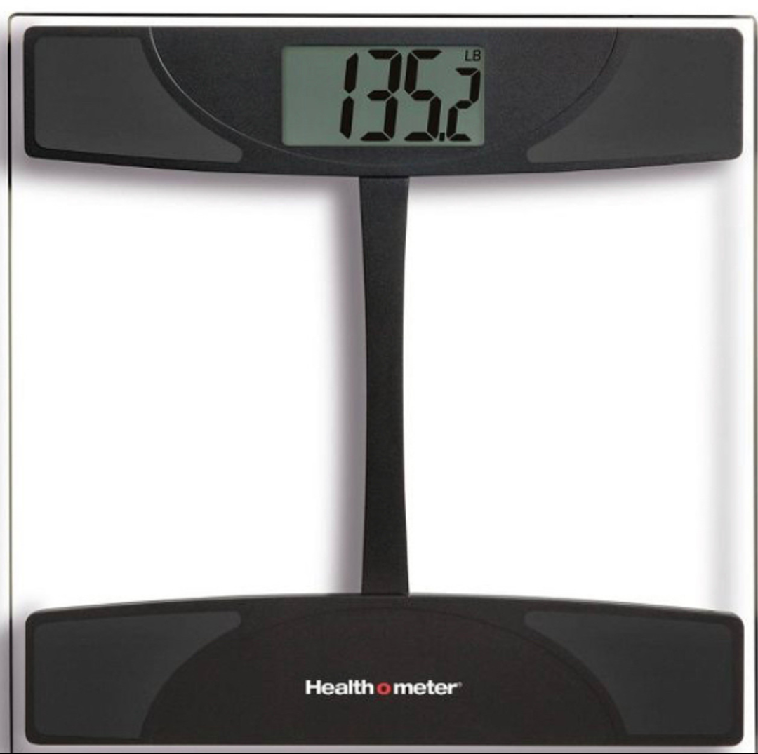 GLASS WEIGHT TRACKING SCALE BLACK/CLEAR - HEALTH-O-METER