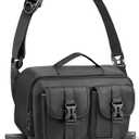 TAAOKA Camera Sling Bag,DSLR Camera Bag with Tripod Holder,Waterproof Camera Shoulder Crossbody Bag for Photographers (Black)