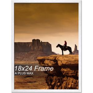 A PLUS MAX 18x24 Picture Frame White Light Weight Wall Mount