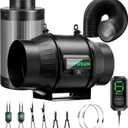 VIVOSUN Smart Air Filtration T6 Kit 6", AeroZesh T6 Inline Duct Fan with E12 Speed Controller, Carbon Filter & 8' Ducting, Cooling & Ventilation System for Grow Tents, Indoor Gardening, Hydroponics