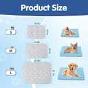 Kittra Dog Cooling Mat,Washable Portable Coolings Pad for Pet Dogs & Cats Sleeping Mat for Indoor & Outdoor Use, Keep Cooling for Pets(Blue,19.7" L x 15.7" W)