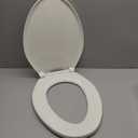 Centoco 3800SC-416 Elongated Plastic Toilet Seat with Safety Close, Light Weight Residential, Biscuit