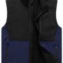 Msmsse Men's Outerwear Lightweight Vest Standing Collar Puffer Sleeveless Jacket for Hiking Running Golf (Black, M)