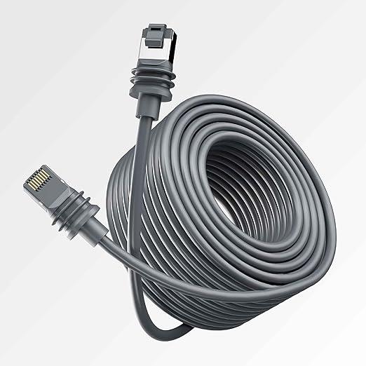 YANGER Starlink Gen 3 Cable 30FT Ethernet Cable, Starlink Mini, Starlink Cable Extension, Replacement Cable Durable Waterproof Outdoor Design, Grey