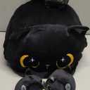 Black Cat Plush Cute Cat Stuffed Animal with 4 Baby Soft Pillow Christmas, Thanksgiving, Birthday Gift for Girls Boys Kids Decor