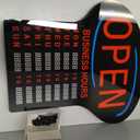 Kanayu LED Open Sign for Business with Programmable Store Hours - 24x17" Large Electronic Digital Message Board for Shop, Bar, Restaurant - Bright Billboard with Instructions