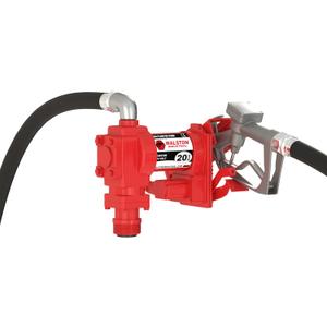 GH5120 12 Volt 20 GPM Fuel Transfer Pump Kit with Discharge Hose & Manual Nozzle for Diesel, Kerosene, Gasoline Ethanol & Methanol Blends & Biodiesel