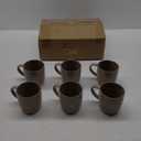 famiware Coffee Mugs for 6, 13 oz Mug Set, Dringking Cup with Handle for Coffee, Tea, Cocoa, Milk, Milkyway serise, (Tan)