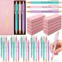 Tenceur 50 Pcs Cna Week Appreciation Gift Bulk Graduation Thank You Pen Gift with Box Cute Pastel Inspirational Ballpoint Pen Greeting Card for Women Team Coworker Volunteer Nurse Staff(Appreciate)