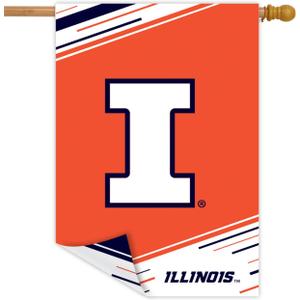 Illinois University NCAA Licensed Double-Sided House Flag 28" x 40" Briarwood Lane