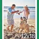 decorUhome 12x18 Picture Frame, Display Pictures 11x17 with Mat or 12x18 without Mat, Wall Mounting Photo Frame, Green, 1 Pack