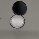 WOBSION Travel Compact Mirror,Portable 1x/10x LED Makeup Mirror with Magnification,Handheld 2-Sided Pocket Mirror, 3.5in Small Mirror for Purse,Handbag,Gift,Black