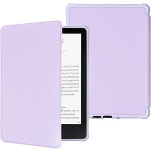 FUWANG Case for All-New 7" Kindle Paperwhite 12th Generation 2024 & Kindle Color soft Signature Edition - PU Leather Slim Lightweight Cover with Auto Wake/Sleep Case for Kindle Paperwhite 12th, Purple