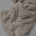 Bedsure Fleece Blanket Queen Blanket Linen - 280GSM Soft Lightweight Plush Cozy Blankets for Bed, Sofa, Couch, Travel, Camping (Queen (90" x 90"))