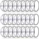 24 Pcs LED Glow Bracelets Sound Activated Bracelet Glow Bracelets with Flashing LED Strobe for Wedding,Carnival,Concerts , Night Events, Rave, Game Prizes, Birthday Party Favor (White) (One Size)