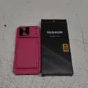 for iPhone 17 Pro Max Wallet Case with Card Holder (4-5 Cards), Slide Camera Cover, Military Drop Protection, Rugged Women Girly Men Protective Phone Case for iPhone 17 Pro Max 6.9", Hot Pink