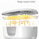 Babelio Baby Wipe Warmer and Wet Wipes Dispenser | Large Capacity Wipes Warmer for Babies with Night Light | Top Even Heating, 4-Level Temperature (100-131) | Newborn Essentials
