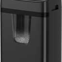 Bonsaii 12-Sheet Micro-Cut Paper Shredders for Home Office, Heavy Duty Document Shredder with 5.5 Gallon Pullout Bin for CD/Credit Card/Staple, 30 Mins Continuous Run Time, P-4 High Security, C282-B