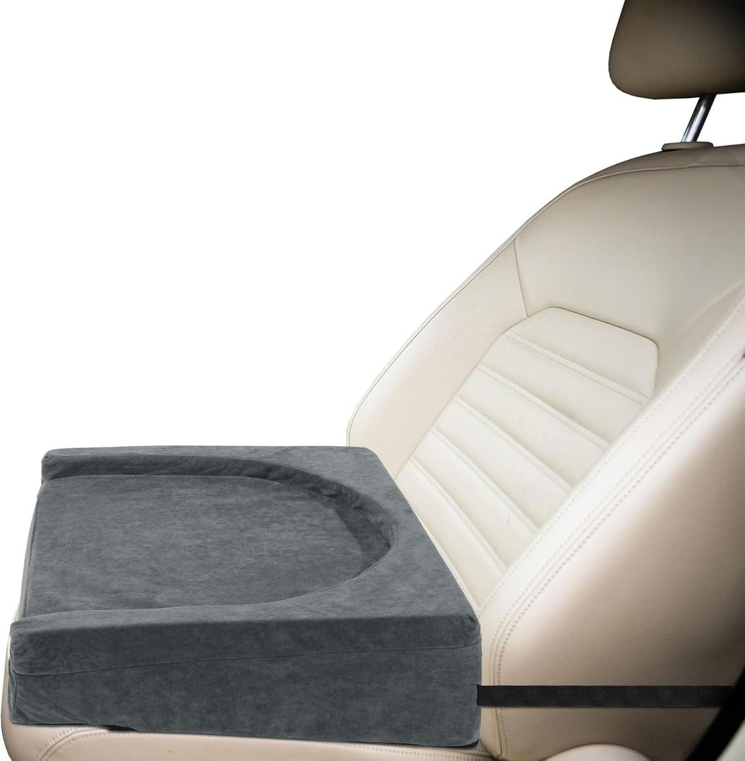 MABOZOO Car Booster Seat for Short Drivers, Foam Driver Booster Seat Driver Seat Cushion for Car, Thick Car Coccyx Seat Pad Heightening Wedge Boost Mat for Adult Car, Office, Home