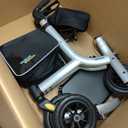 3 Wheels Rollator Walker for Seniors, Foldable Lightweight Walker with Detachable Tray and Storage Bag, Invisible Brake Line, 6 Levels Height Adjustable, 10'' Front Wheels