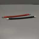 1/0 AWG Flexible Battery Cable with 5/16" Terminals - OFC Pure Copper Inverter & Welding Wire for Automotive Solar RV Motorcycle (Red + Black 1FT Pair)