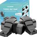 Large Rat Trap, Humane Dual-Entry Tunnel Traps for Rat, Mice & Chipmunks, Instant Kill Rodent Snap Trap with Sensitive Trigger and Powerful Jaws, for Both Indoor & Outdoor,Pack of 2