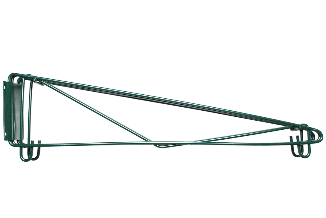 Excellante 24" direct wall bracket, double shelf support, green epoxy, comes in each