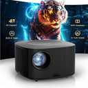Projector-4K with WiFi and Bluetooth:[2500 ANSI/40W Dolby Audio/Official Licensed Apps], Outdoor-Projector with Smart OS 2.0 & AI Auto Focus,ONOAYO ONO5Pro Smart Movie Projector for Indoor/Outdoor Use (Black)
