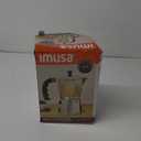 IMUSA 12-Cup Stovetop Espresso Maker, Cast Aluminum Coffee Maker, Cuban Coffee Brewer, Moka Pot Style, Portable Coffee Maker for Home, Camping, or Travel (Silver)