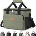 Lifewit Medium Lunch Bag, Insulated Lunch Box, Soft Cooler Cooling Tote for Adult Men Women, Dark Green 12-Can (9L)
