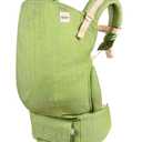 Baby Tula Linen Toddler Carrier 25-60 lbs, Adjustable Ergonomic Carrier w/Multiple Front & Back Carry Positions - Plant-Based Fabric - Supportive, Hypoallergenic, Breathable Design - Basil