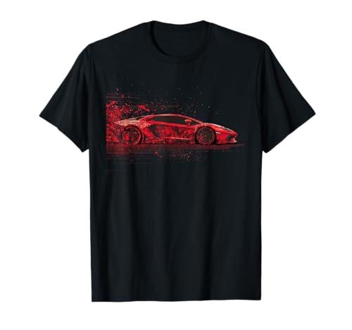 Supercar Exotic Italian Sports Car Graphic T-Shirt, Large