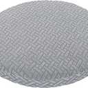 NILUOH Bar Stool Cushions, Memory Foam Round Bar Stool Covers with Non-Slip Backing and Elastic Band, 13", Grey,1 Pack