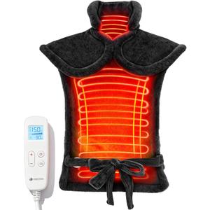 CooCoCo 37"x24" Heating Pad for Neck and Shoulders and Back, FSA Eligible Heat Pad for Back Pain Relief, HSA Approved Full Back Heated Pad, 6 Heat Settings 3 Timers Auto-Off, ETL Certified (King Black)